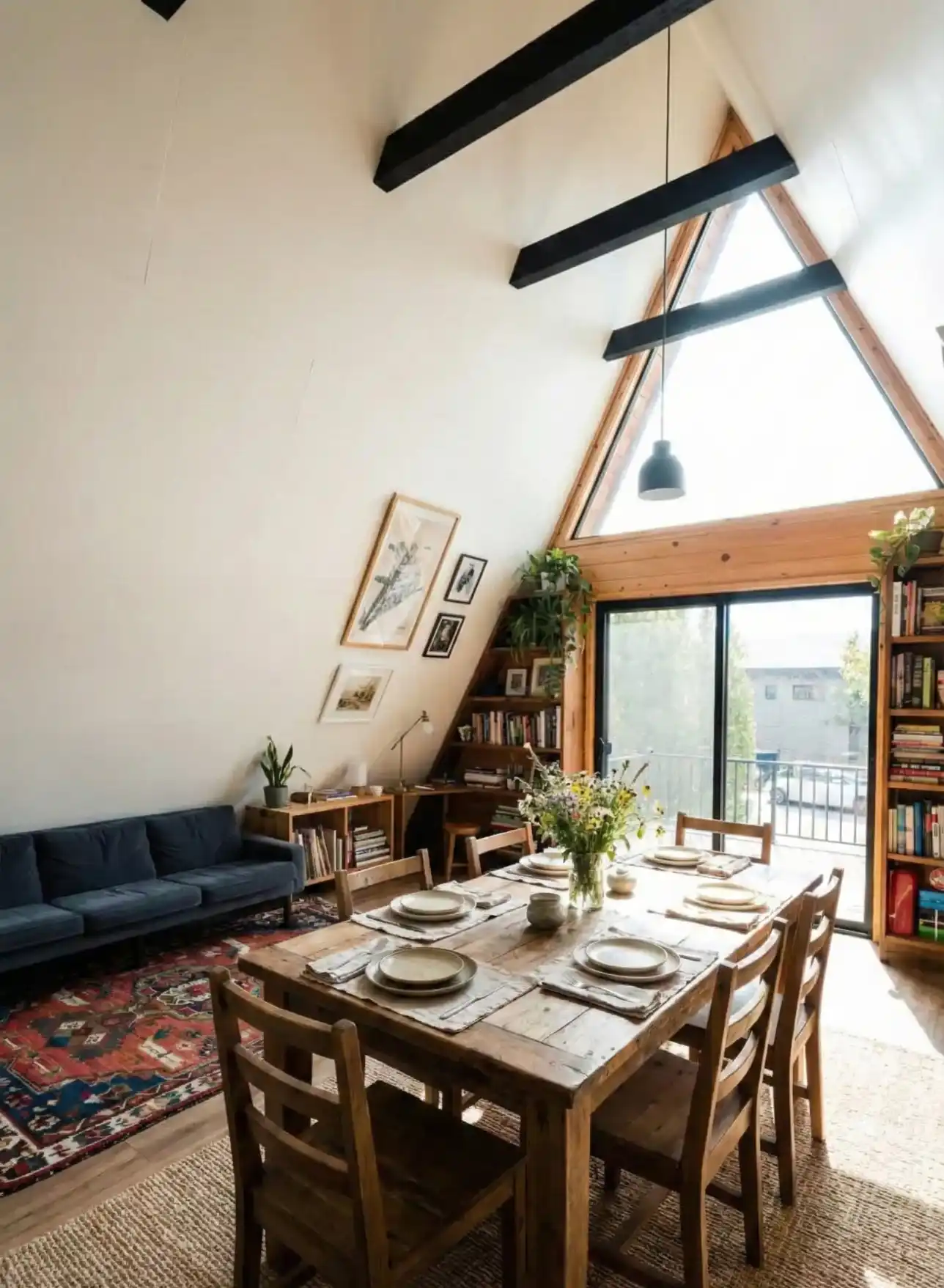 Hybrid Wood & White Studio Loft – Bridging Minimalist and Maximalist Styles