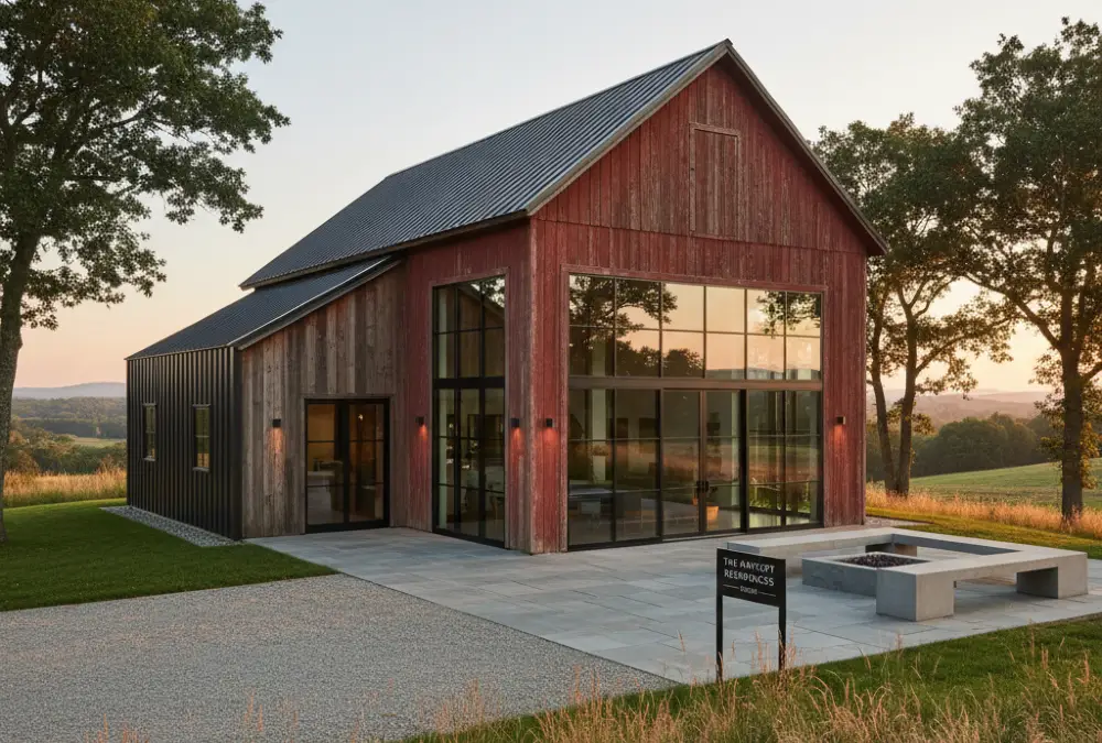 Industrial Loft and Curved Sofas - Dramatic Barn Lounge