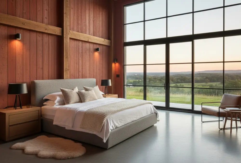 Industrial Loft and Curved Sofas - Dramatic Barn Lounge