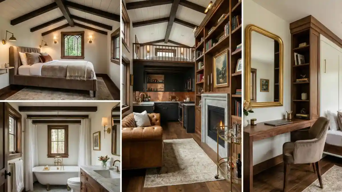 Mahogany Library & Copper Glow Lounge – The Gentleman’s Study Aesthetic