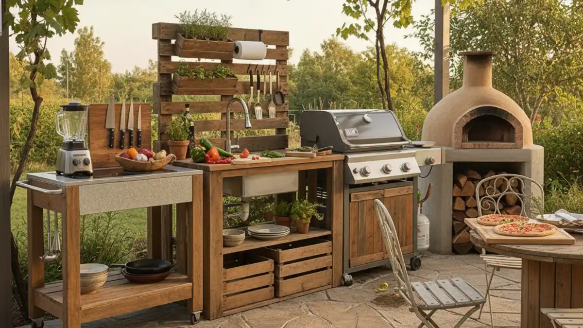 Modular Rustic Wood Kitchen -