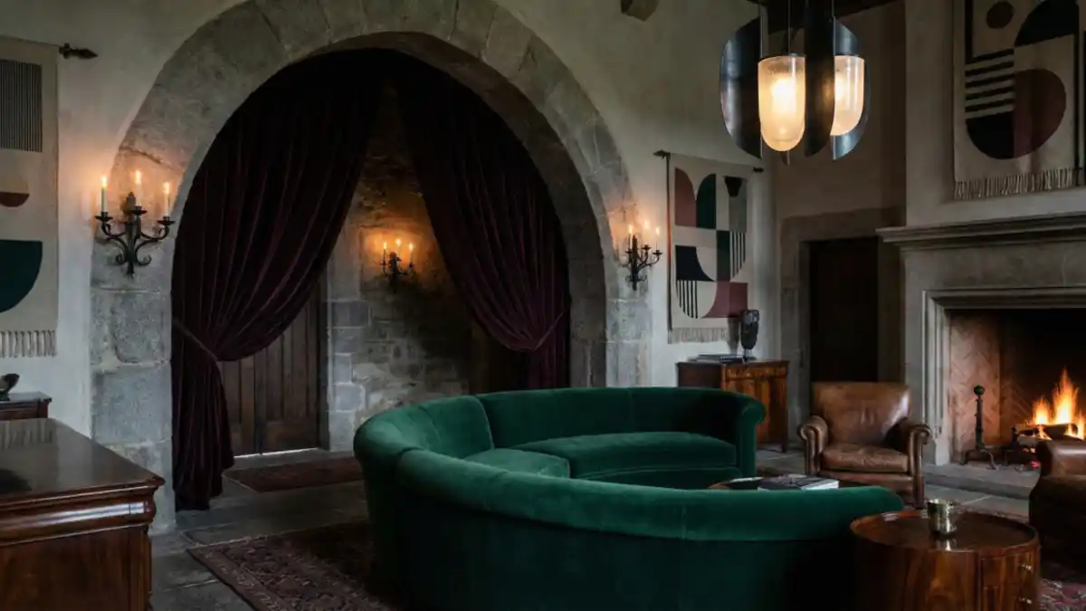 Moody Stone and Emerald Lounge – The Ultimate Medieval-Modern Mashup