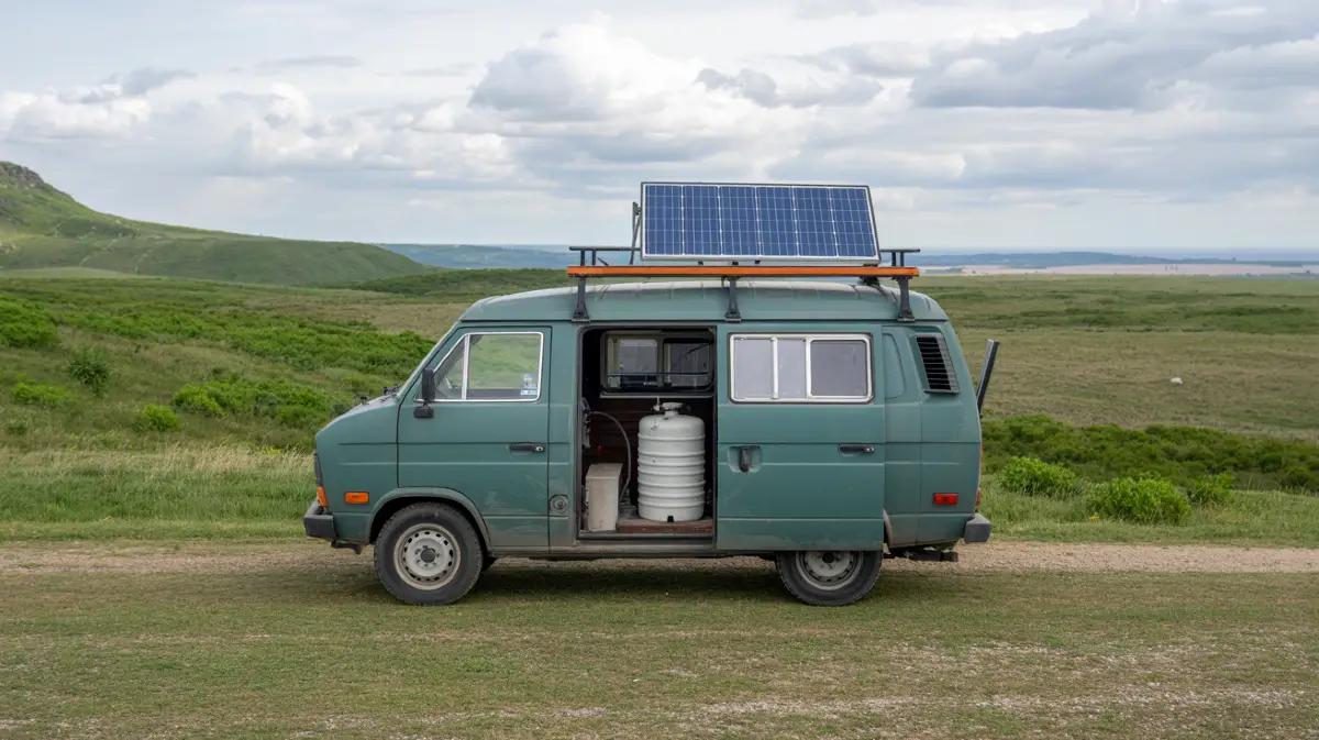 Moss Green Retro Voyager - Classic Style meets Active Solar Harvesting