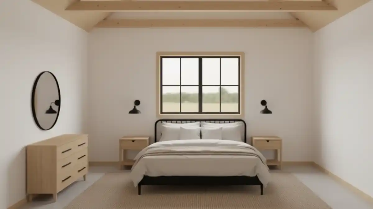 Natural Light & Blonde Wood Loft - Airy Barn Living on a Budget