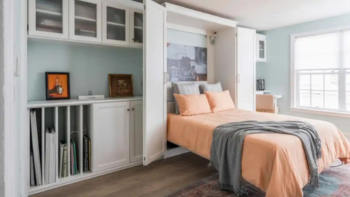 Pastel Teal & Peach Cottage Retreat – The Ultimate Home Office Guest Combo