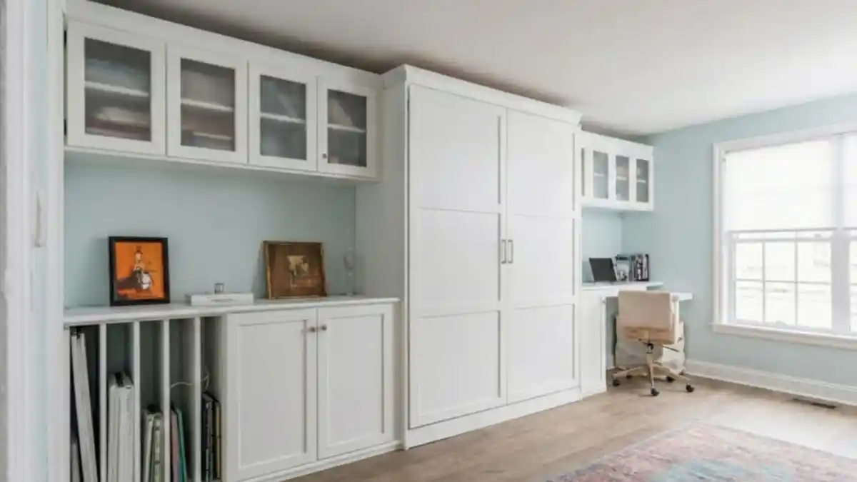 Pastel Teal & Peach Cottage Retreat – The Ultimate Home Office Guest Combo