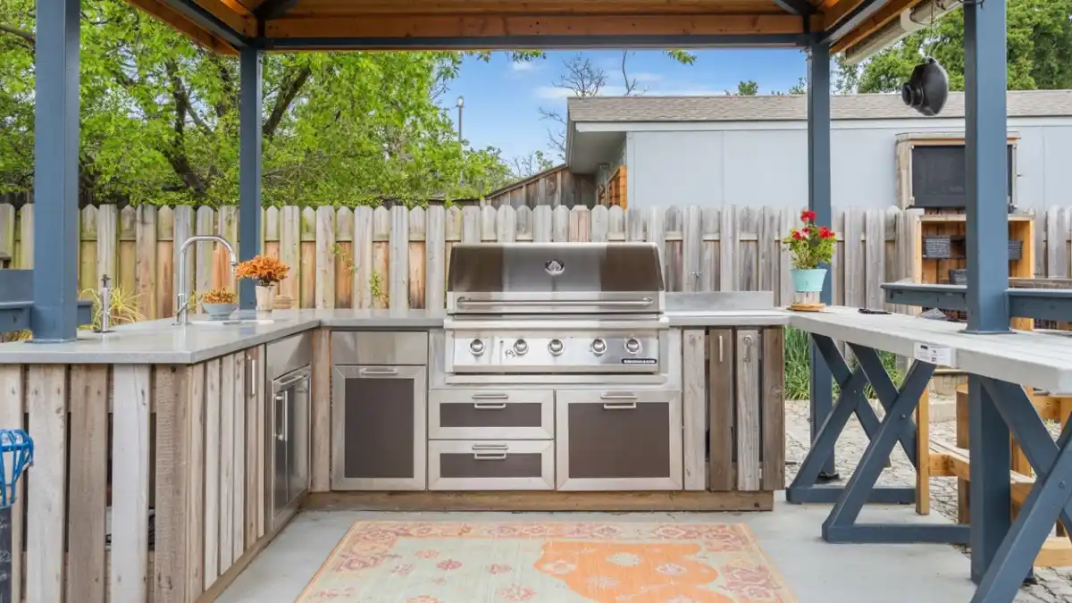 Reclaimed Wood & Concrete Kitchen