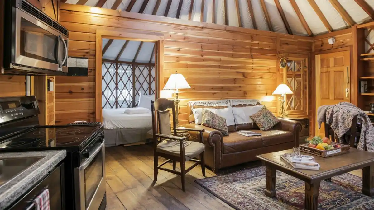 Rustic Pine and Log Cabin Yurt – A Traditional Twist on Circular Living