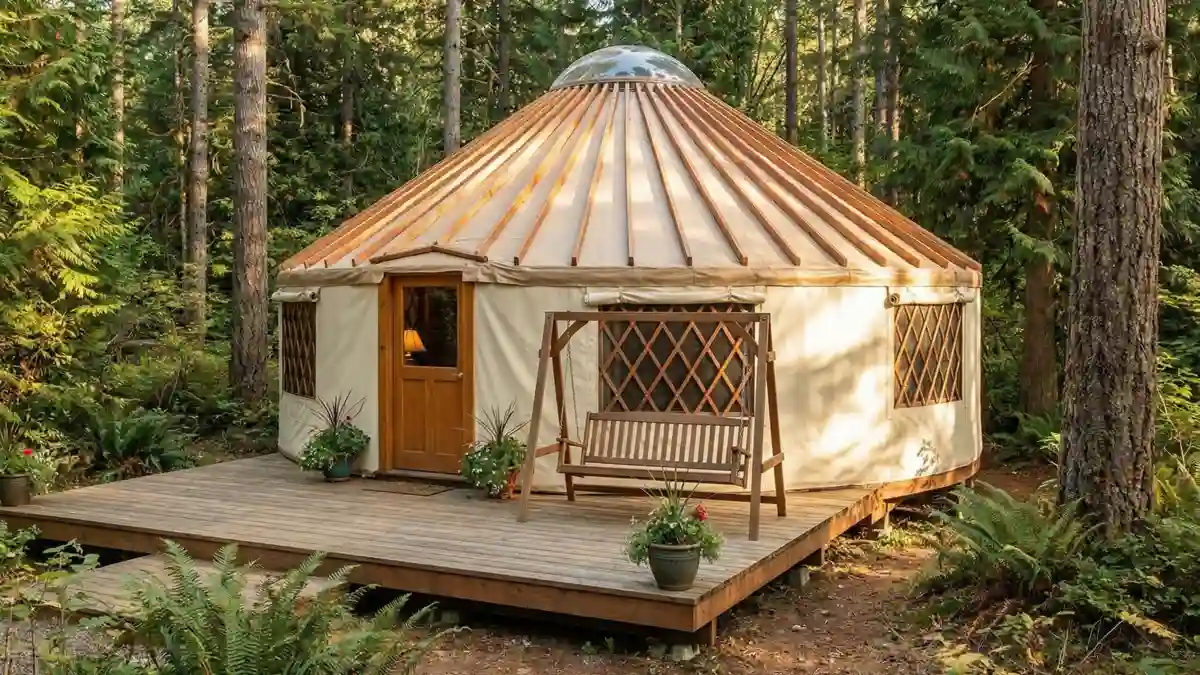 Rustic Pine and Log Cabin Yurt – A Traditional Twist on Circular Living