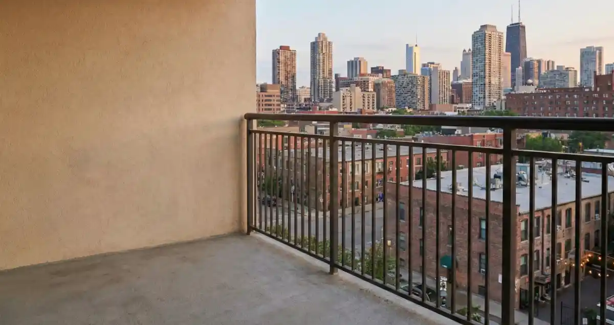  Rustic Wood & Soft Blush Skyline Lounge – A Cozy City Retreat