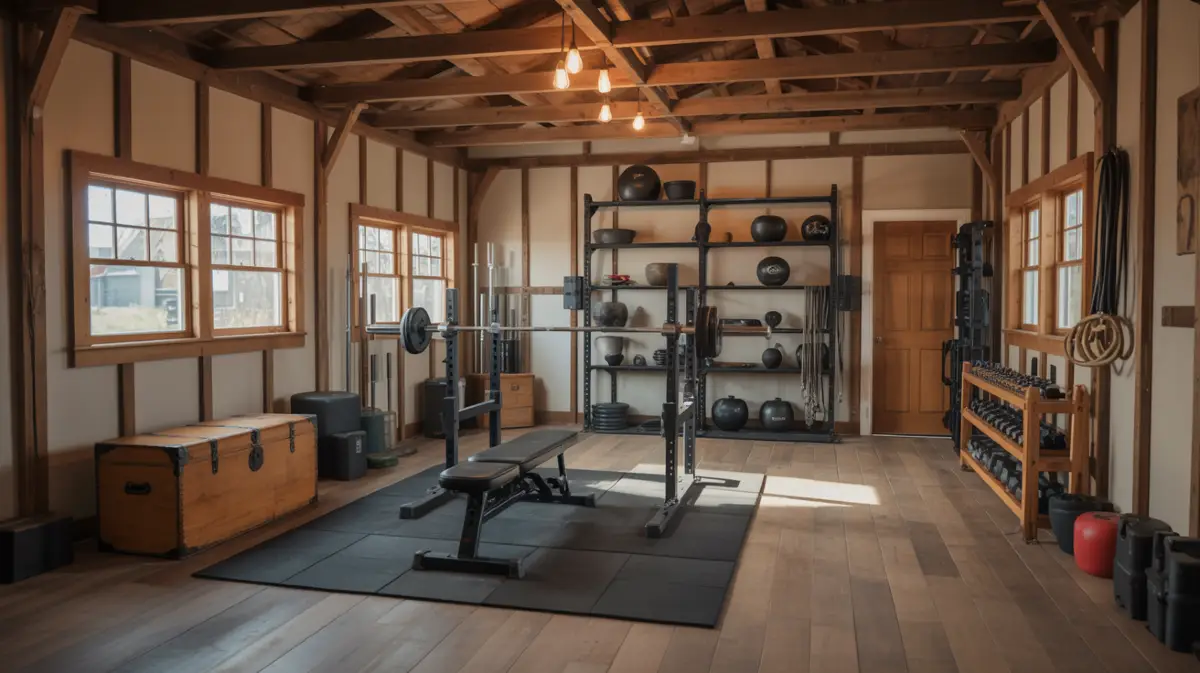 Rustic Wood and Metal Gym