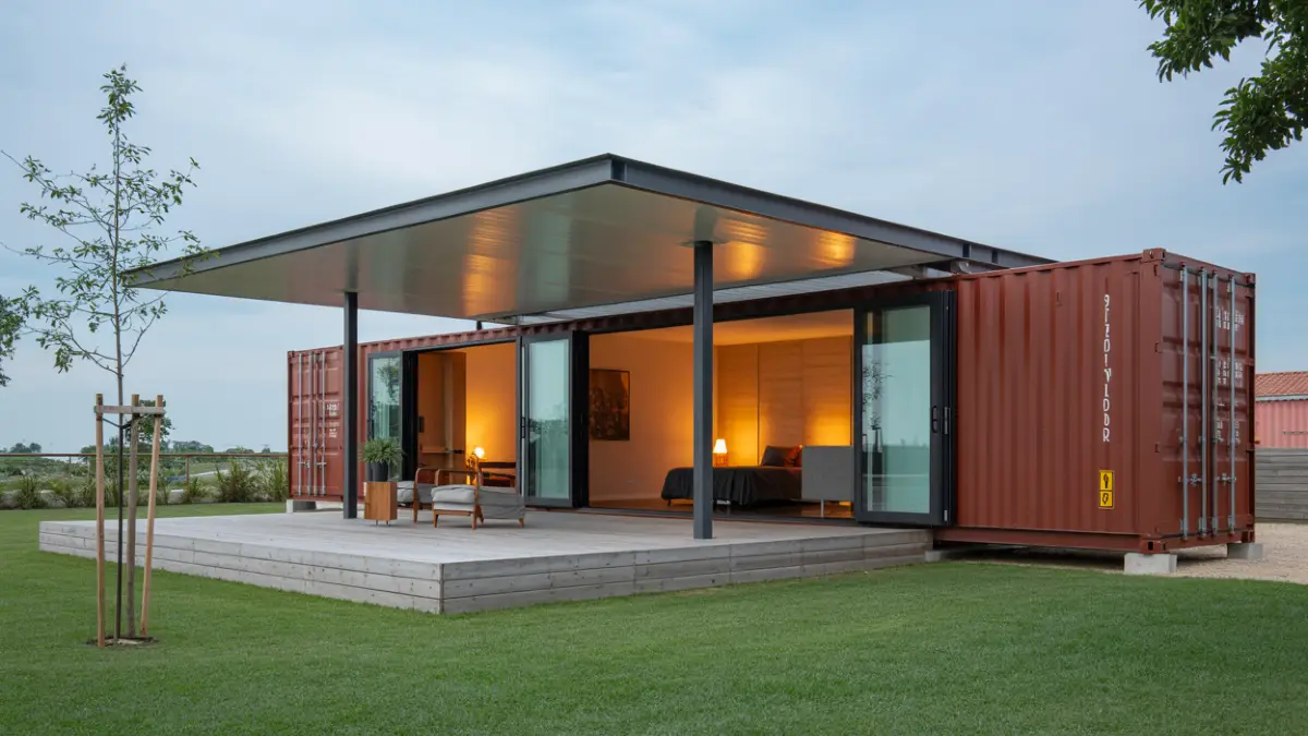 Rusty Red Open-Air Studio - Industrial Chic Meets Backyard Freedom