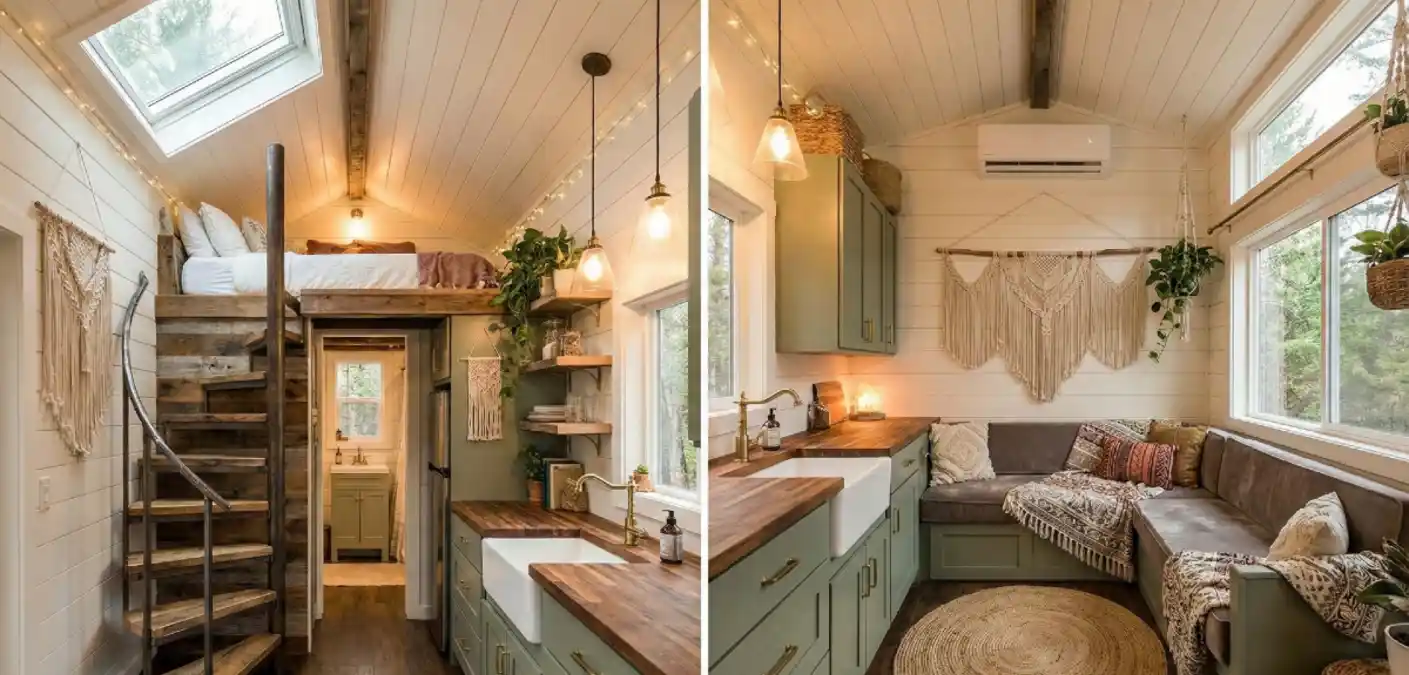 Sage Green & Reclaimed Boho Retreat – Organic Luxury for the Free Spirit