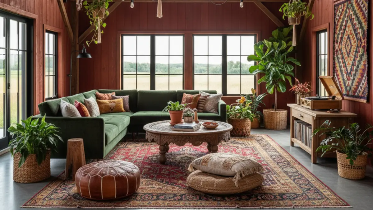 Scandi vs. Boho Vibe - Two Barn Personalities on One Budget