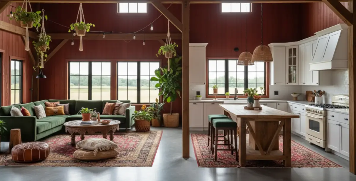 Scandi vs. Boho Vibe - Two Barn Personalities on One Budget
