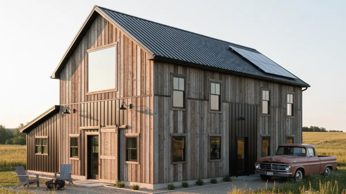 Soaring Timbers & Matte Black Kitchen - Rustic Loft Living on a Smart Budget