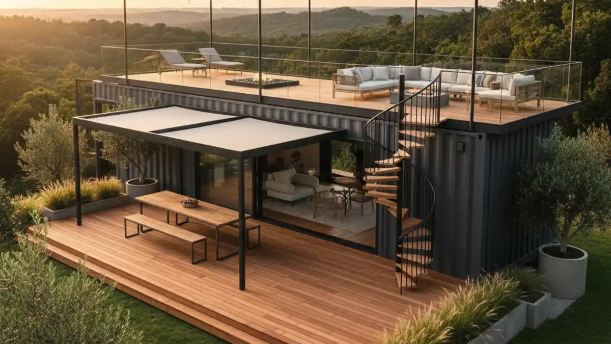 Sunset Lounge – A Rooftop Sanctuary for Container Homes
