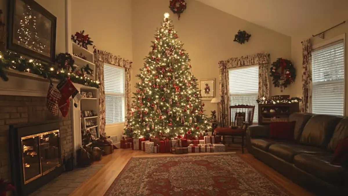 Tacky Yet Timeless – 90s Christmas Tree Magic and Cozy Living Room Charm