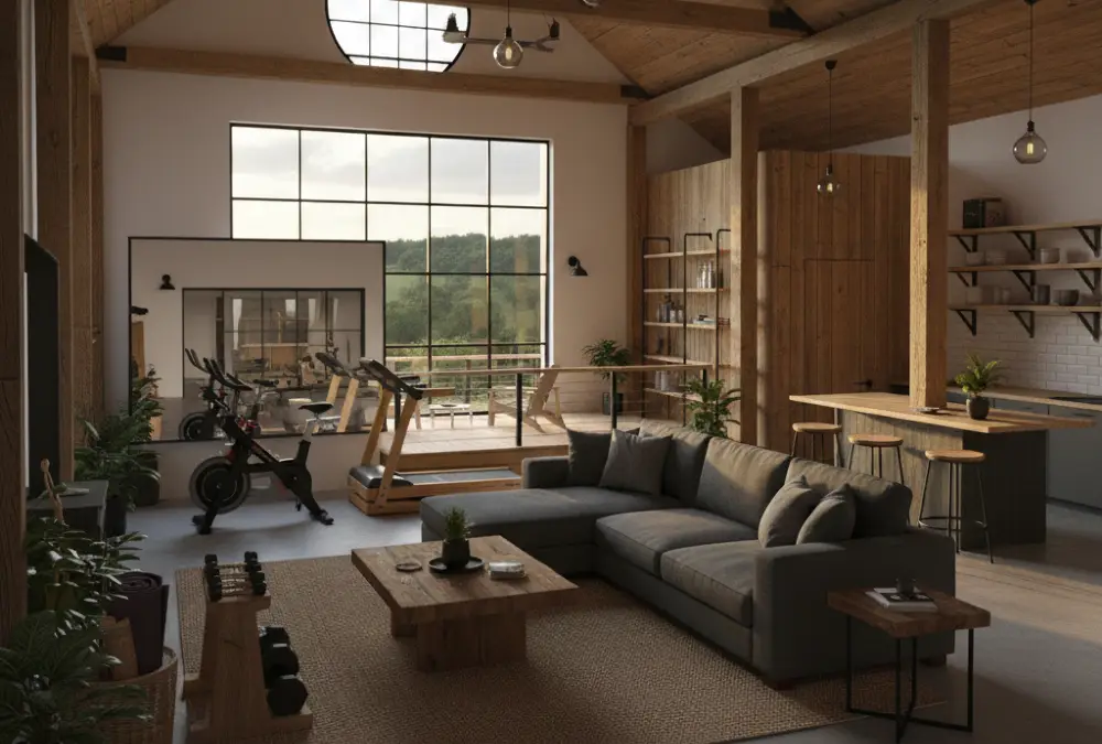 The Rustic Workout Loft - All-in-One Living on a Smart Budget