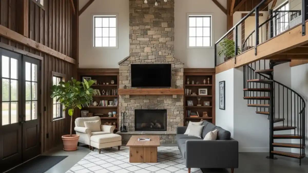 The Split-Level Loft & Spiral Stair - Grand Barn Living on a Smart Budget