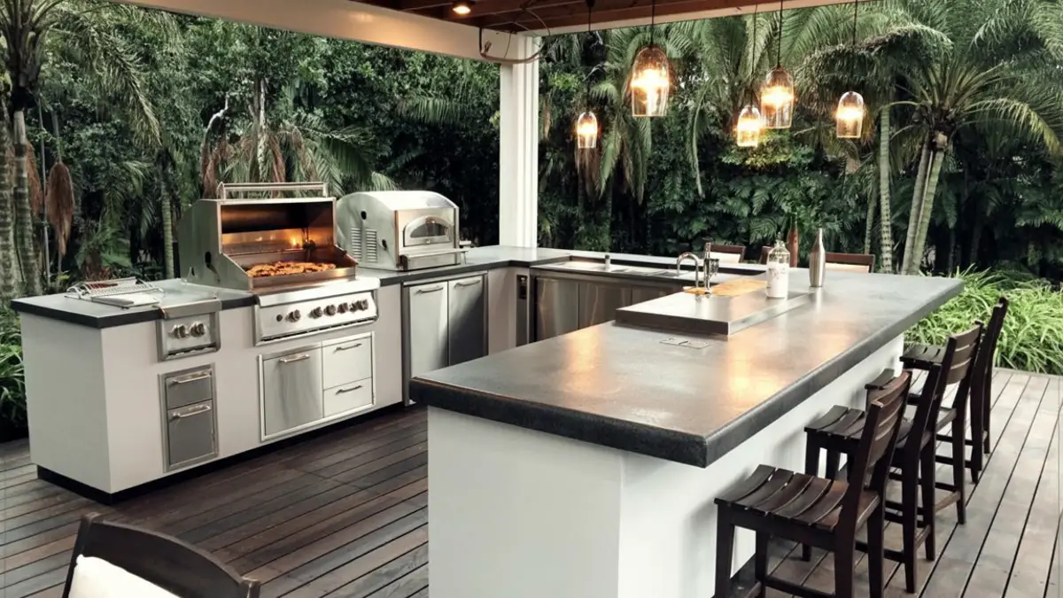 Tropical Modern Kitchen - Sleek Entertaining on a Shoestring