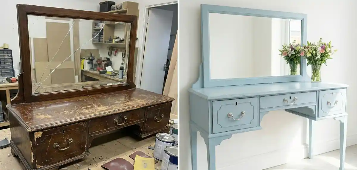 Vintage Duck Egg Blue Vanity – A Bright & Airy Morning Routine Refresh
