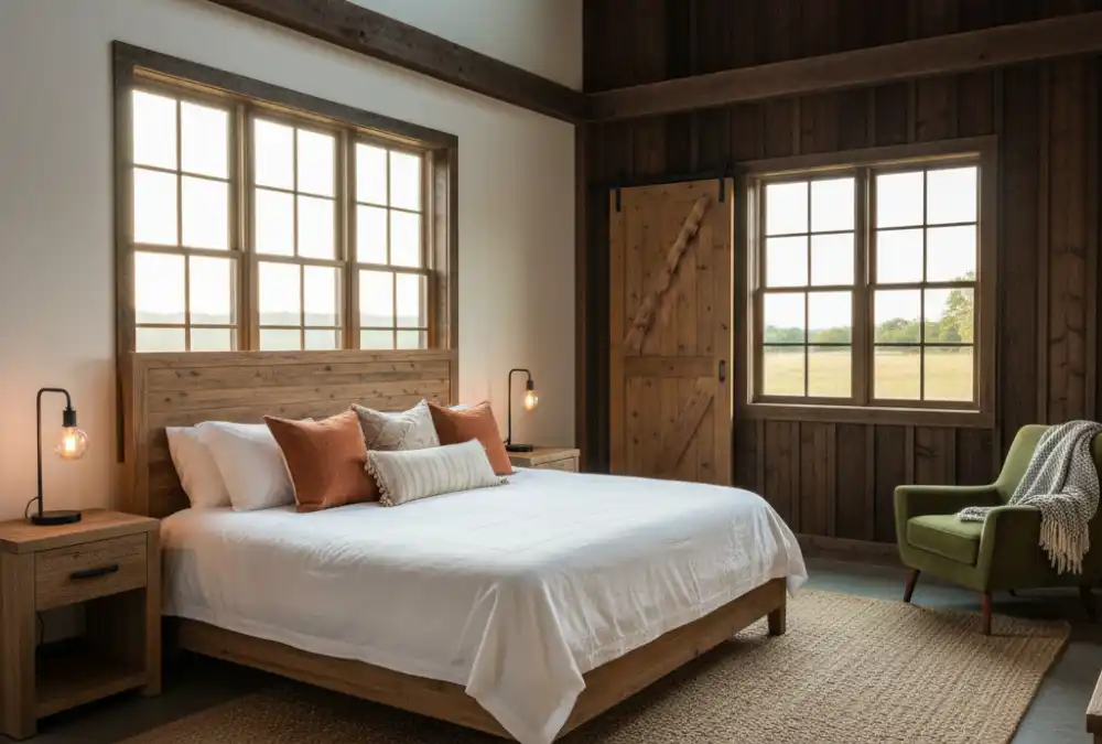 Weathered Wood and Grid Windows - Exterior Barn Conversion