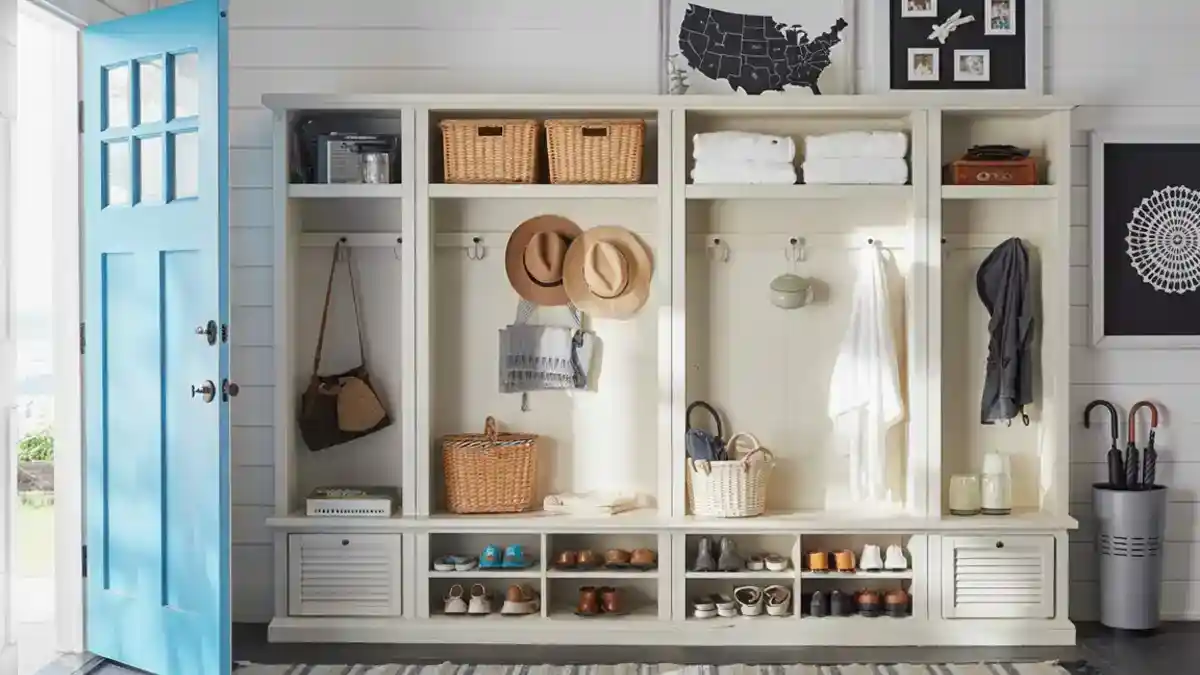 15 Entryway “Drop Zone” Ideas – Organizing Shoes, Keys, and Mail in Narrow Hallways