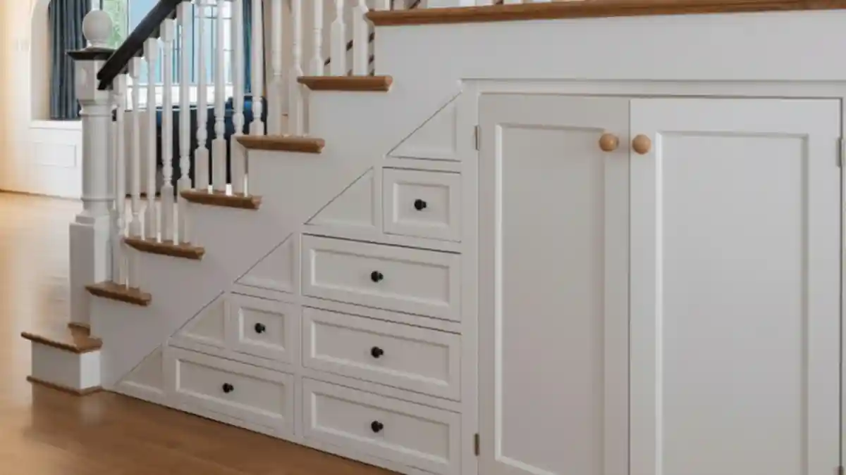 Classic White Staircase Retreat – A Secret Playroom and Storage Hack