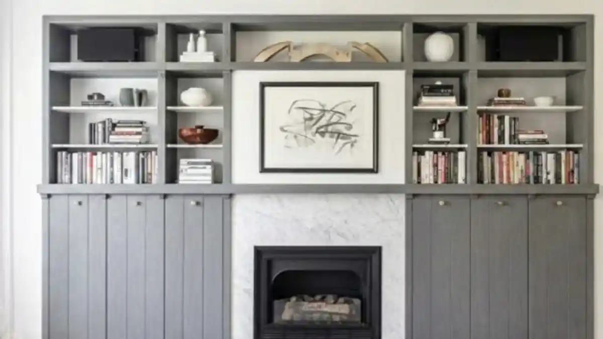 Contemporary Slate & Marble Media Wall – The Art of the Camouflaged Doorway