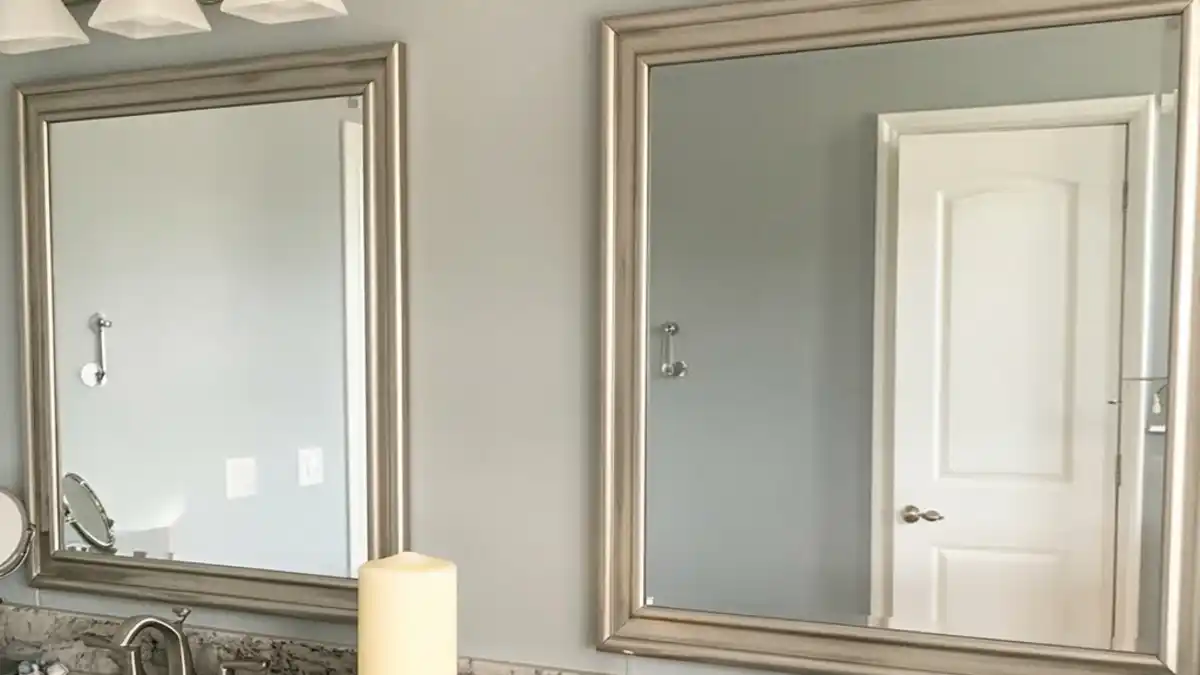 Farmhouse Wood and Metallic Sheen Bathroom – Redefining the Vanity with Custom Frames