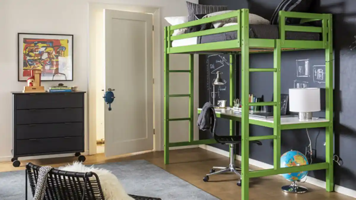 Lime Green Industrial Workspace - Injecting Playful Energy into Studio Living