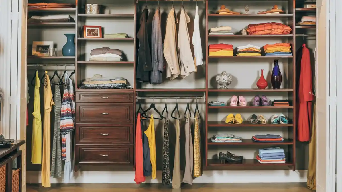 Mahogany Masterpiece Storage Wall – Structuring Your Cloffice for Success