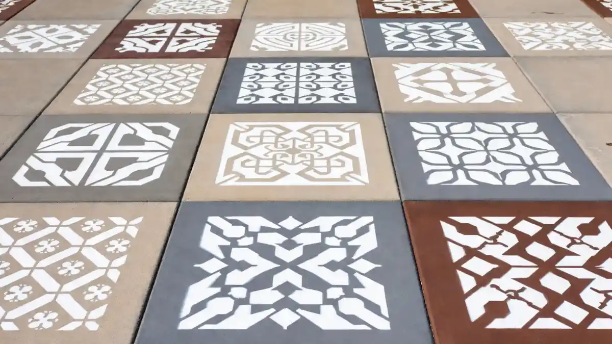 Manor House Garden Path - Elegant Faux-Tile Walkway