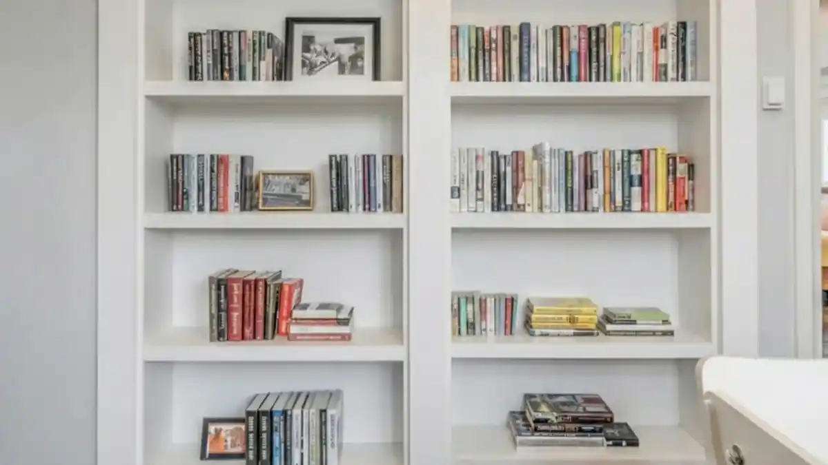  Minimalist White Library Latch – Secret Passage Disguised as Chic Storage
