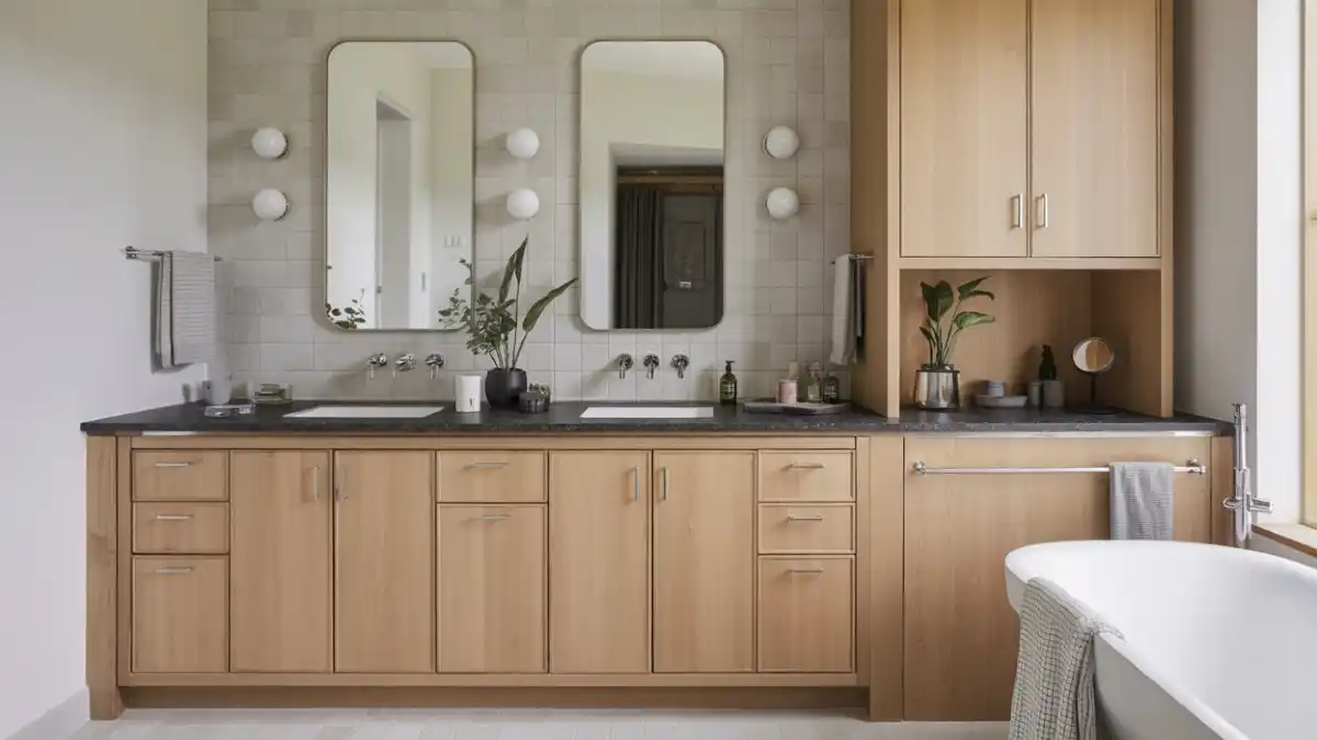 Organic Scandi-Spa Bathroom – A Natural Reset for Heavy Oak