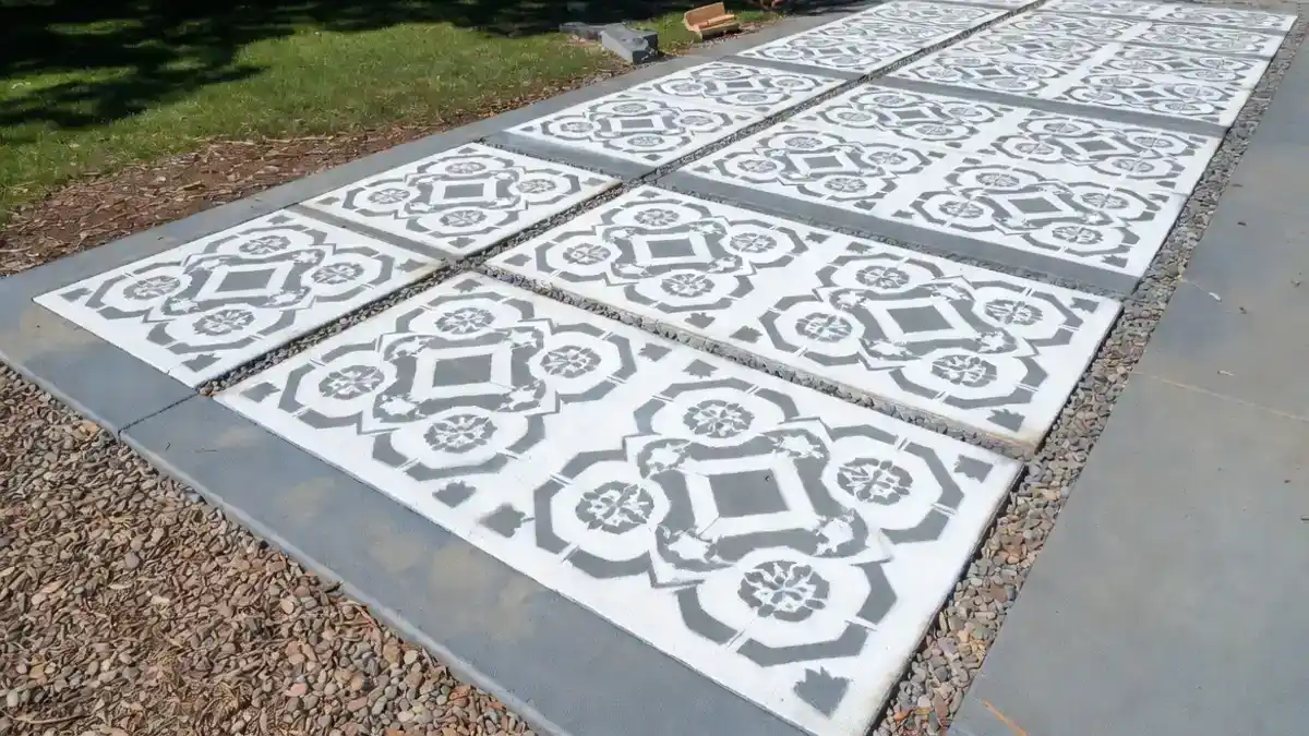 17 Painted Concrete Patio Ideas – Stencil Patterns for Boring Slabs