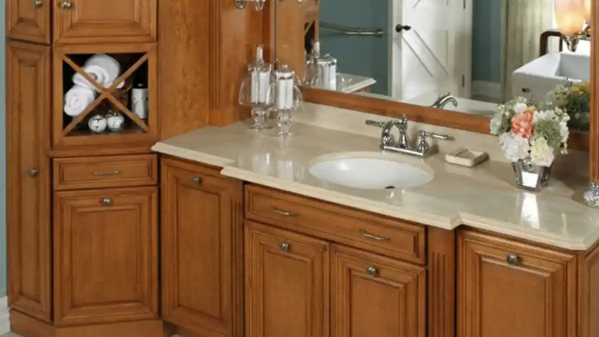 Stately Wood Vanity Revival – Transforming Traditional Storage with Modern Color