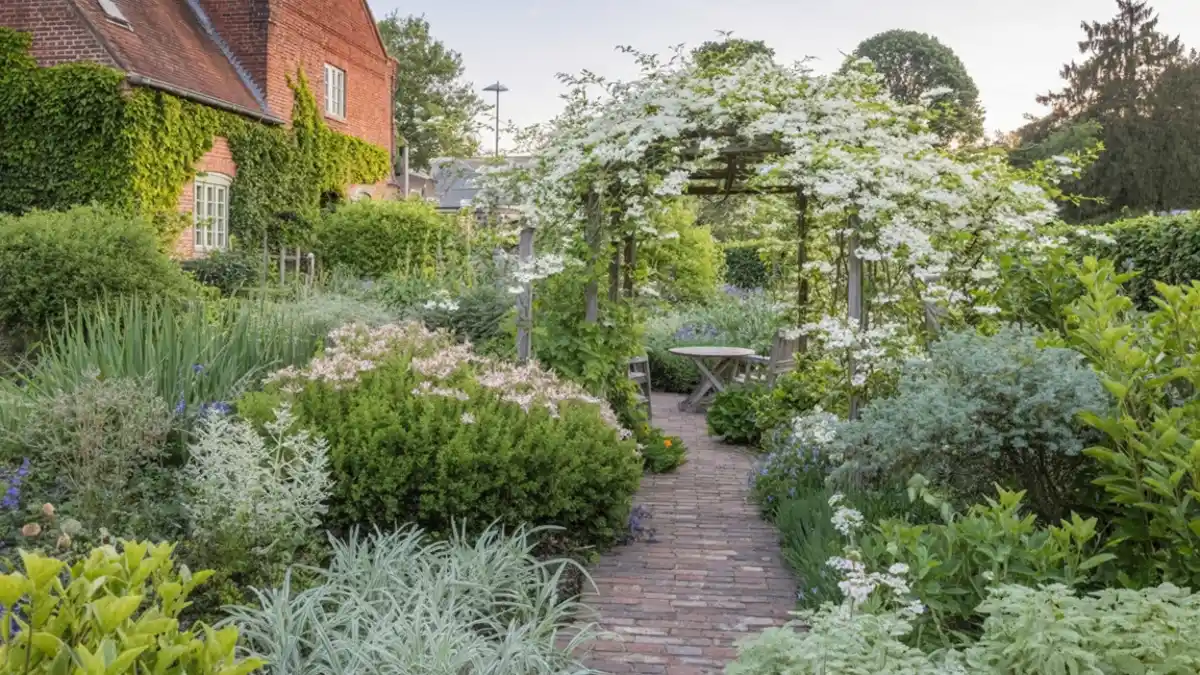 Victorian Moonlit Archway - Romantic Garden Structure with Climbing Blooms
