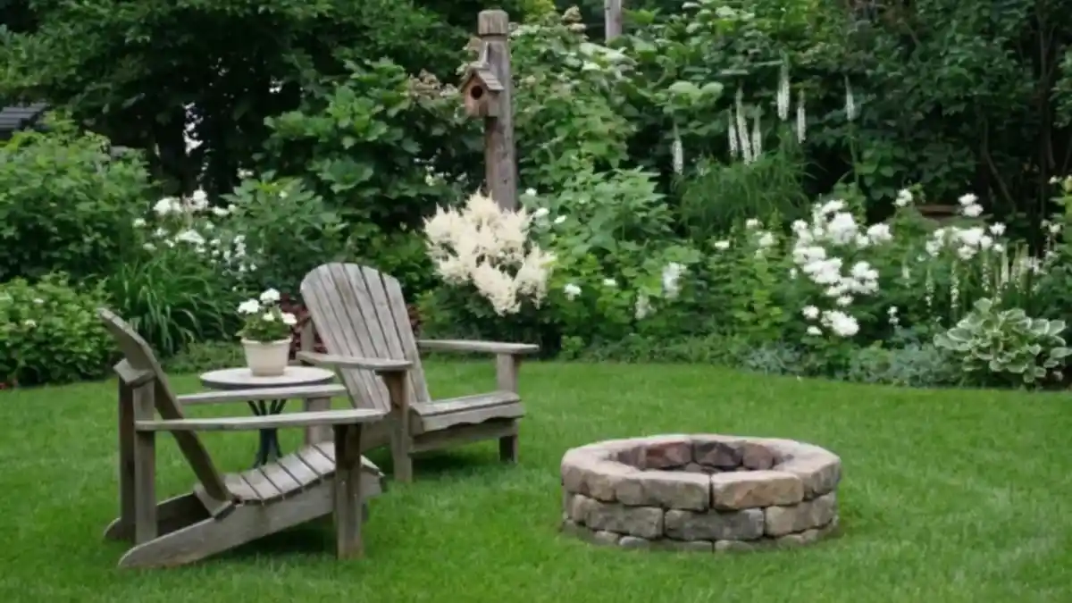 Whimsical White Cottage Border - Moon Garden Sanctuary with Natural Charm