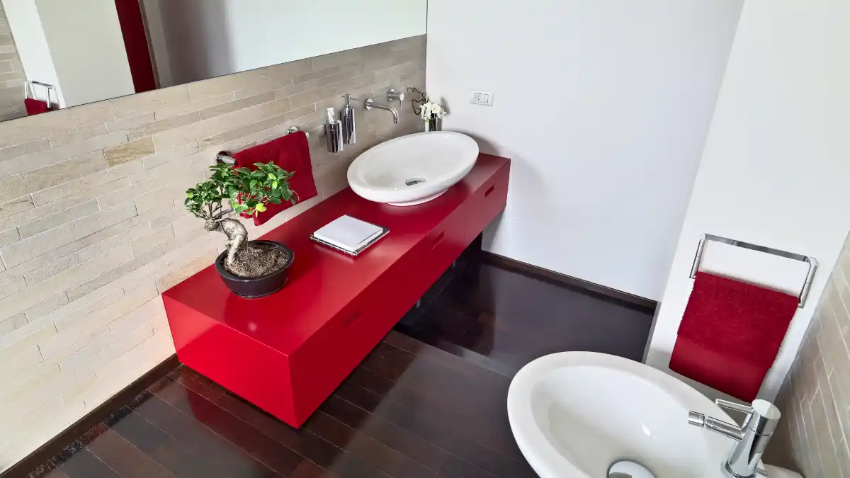 18+ Gorgeous Red Marble Vanity Ideas That Elevate Any Bathroom