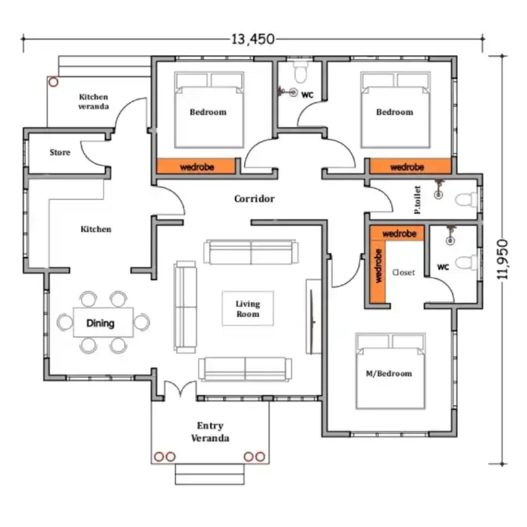 Breezy Veranda & Open-Flow 3-Bedroom Suite – Layouts for Easy Living