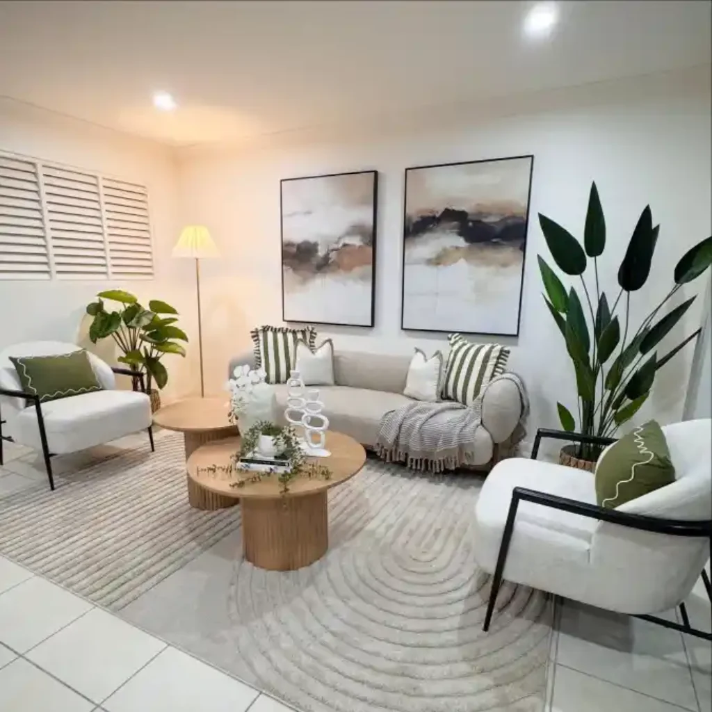 Earthy Organic Modern Living Room – Mansion Designs That Define Serenity