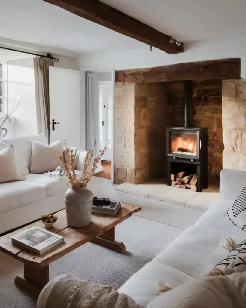 Limestone and Linen Hearth Room - Medieval Warmth for Modern Days