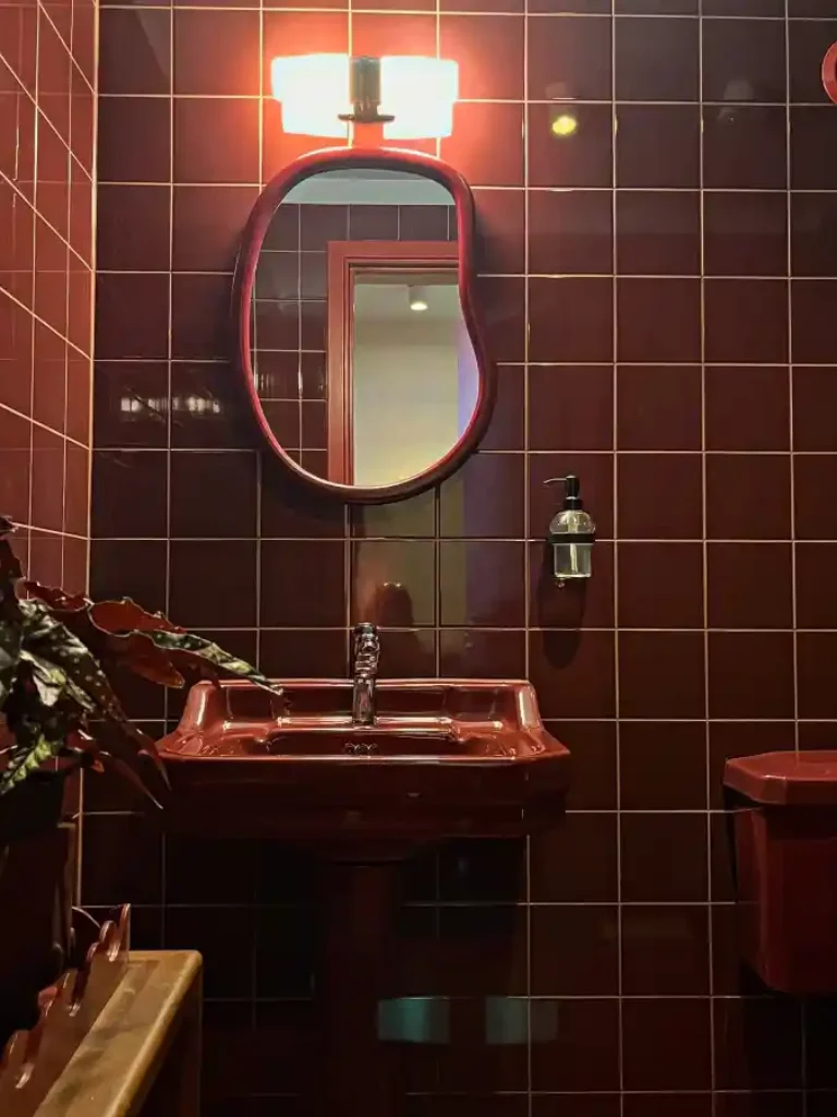 Midnight Bordeaux Ceramic Sanctuary - High-Gloss Vintage Drama with a Modern Twist