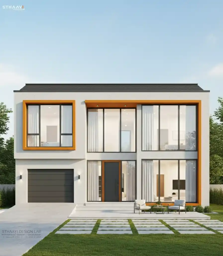 Modern Warm-Toned 3-Bedroom Layout - A Spacious Design for Effortless Family Living