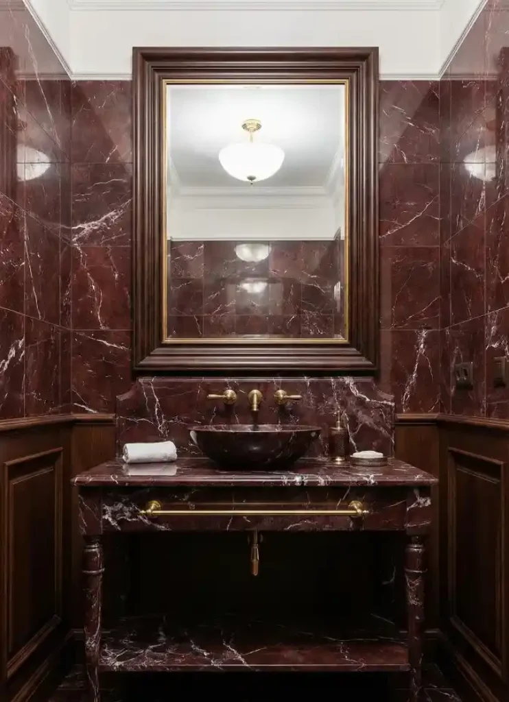Moody Rosso Levanto Masterpiece – A Bold Vanity Statement