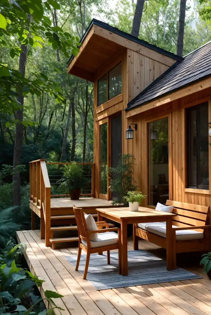 Cedar Sanctuary Sun Deck - Tiny Living with a Grand View