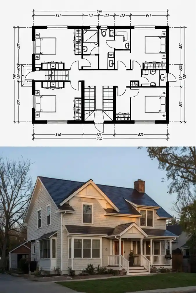 Classic Shingle-Style Architecture - A Layout Built for Family Longevity
