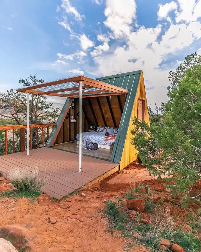 Crimson Desert A-Frame Retreat — A Masterclass in Rugged Minimalism